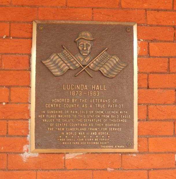 LUCINDA HALL MEMORIAL PLAQUE