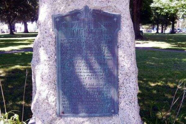 JACOB WEISS REVOLUTIONARY MEMORIAL PLAQUE