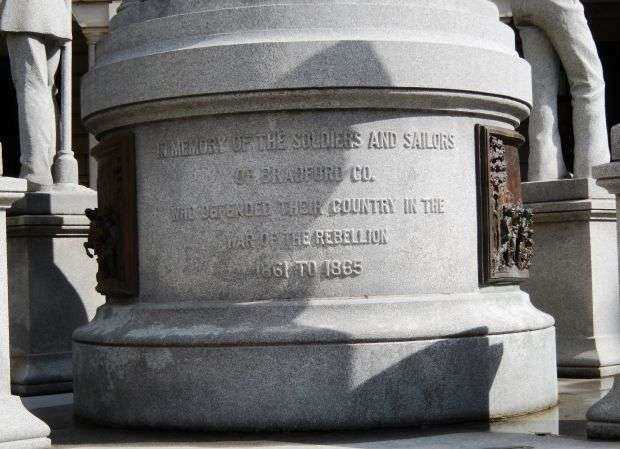 BRADFORD COUNTY SOLDIERS AND SAILORS MONUMENT DEDICATION STONE