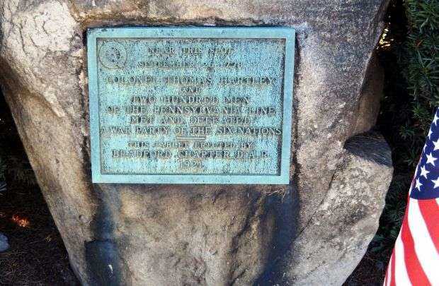 COLONEL THOMAS HARTLEY REVOLUTIONARY WAR MEMORIAL PLAQUE