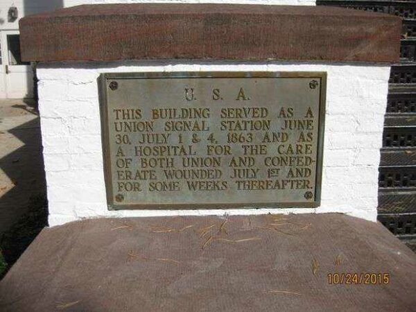 U.S.A. SIGNAL STATION AT PENNSYLVANIA HALL MEMORIAL PLAQUE