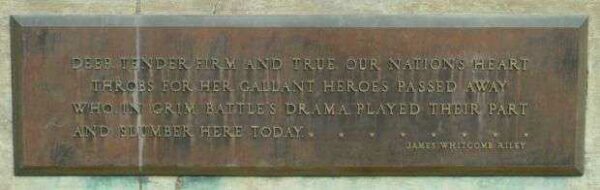 TULSA COUNTY WORLD WAR MEMORIAL PLAQUE C