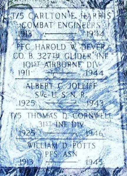 YORK-MCKENDREE CEMETERY WORLD WAR II VETERANS MEMORIAL STONE B