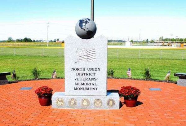 NORTH UNION DISTRICT VETERANS MEMORIAL MONUMENT FRONT