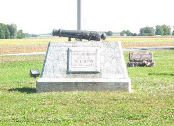 BETHLEHEM-CLAIRBOURE CEMETERY WAR VETERANS MEMORIAL FLAGPOLE CANNON