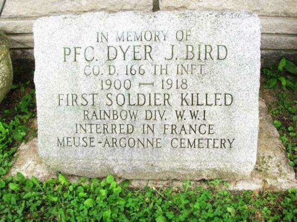 PFC. DYER J. BIRD MEMORIAL TABLET
