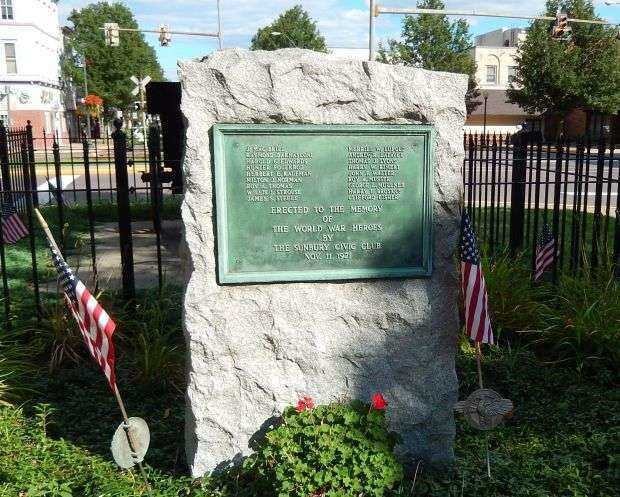 SUNBURY CIVIC CLUB WORLD WAR HEROES MEMORIAL