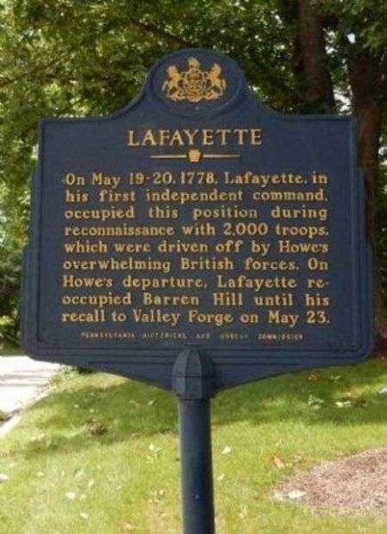 LAFAYETTE REVOLUTIONARY WAR MEMORIAL MARKER II