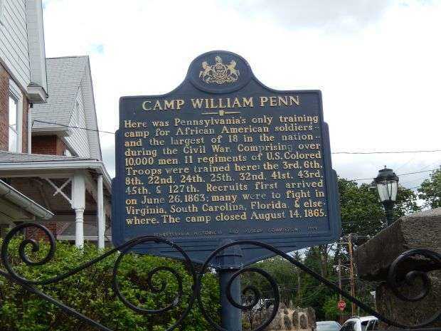 CAMP WILLIAM PENN WAR MEMORIAL MARKER