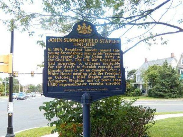 JOHN SUMMERFIELD STAPLES MEMORIAL MARKER