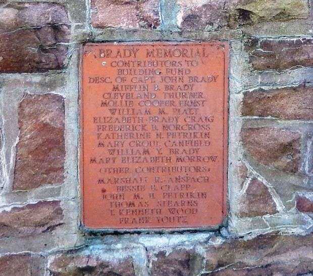 BRADY MEMORIAL PLAQUE B