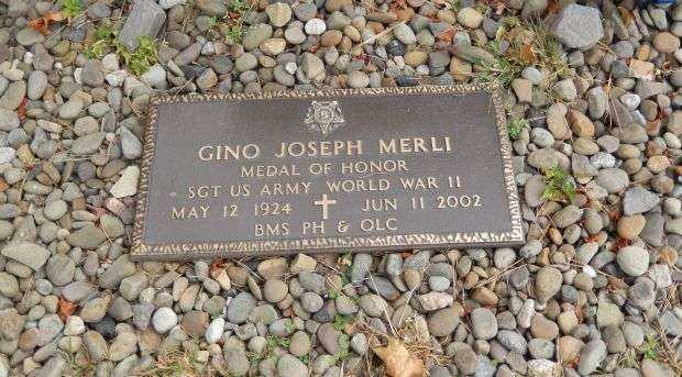 GINO JOSEPH MERLI MEDAL OF HONOR MEMORIAL GRAVESTONE