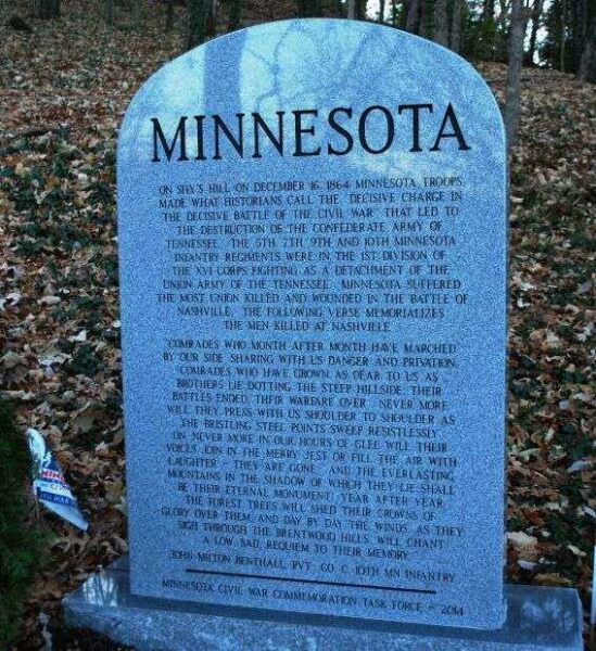 MINNESOTA NASHVILLE CIVIL WAR MEMORIAL