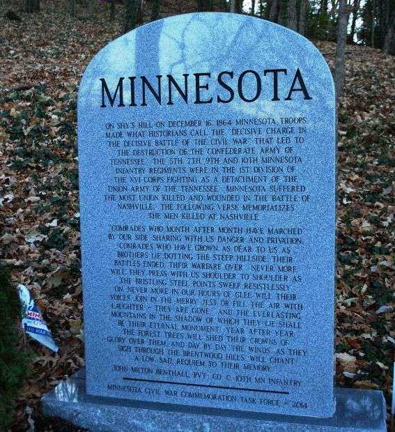 MINNESOTA NASHVILLE CIVIL WAR MEMORIAL