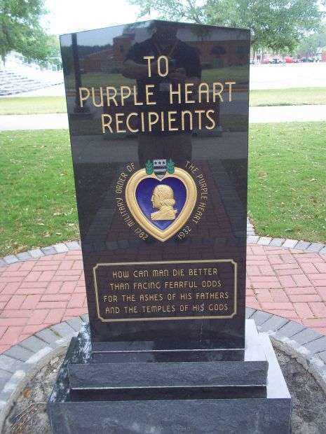 TO PRUPLE HEART RECIPIENTS MEMORIAL