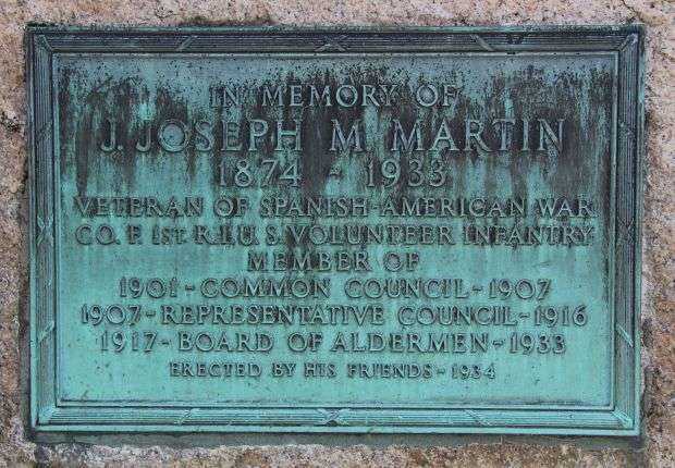 J. JOSEPH M. MARTIN WAR MEMORIAL PLAQUE