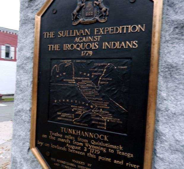 THE SULLIVAN EXPEDITION AGAINST THE IROQUOIS INDIANS 1779 MEMORIAL TUNKHANNOCK