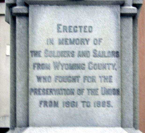 WYOMING COUNTY CIVIL WAR MEMORIAL DEDICATION STONE