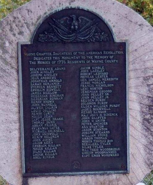 THE HEROES OF 1776 REVOLUTIONARY WAR MEMORIAL PLAQUE