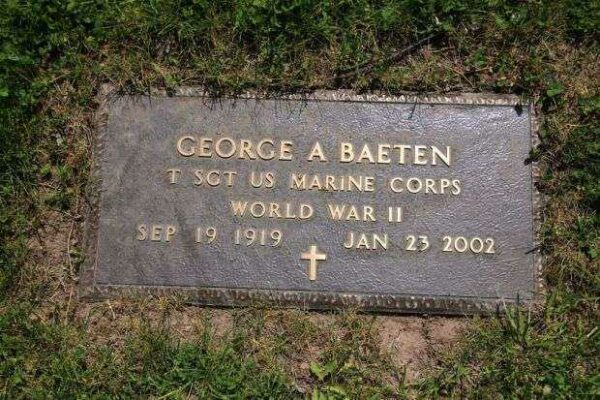 GEORGE A BAETEN MEMORIAL CEMETERY STONE