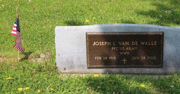 JOSEPH L VAN DE WALLE MEMORIAL CEMETERY STONE