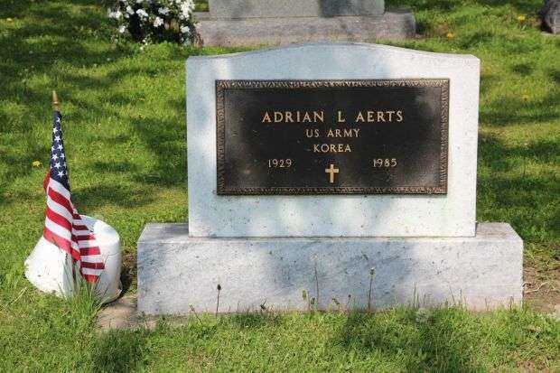 ADRIAN L AERTS MEMORIAL CEMETERY STONE