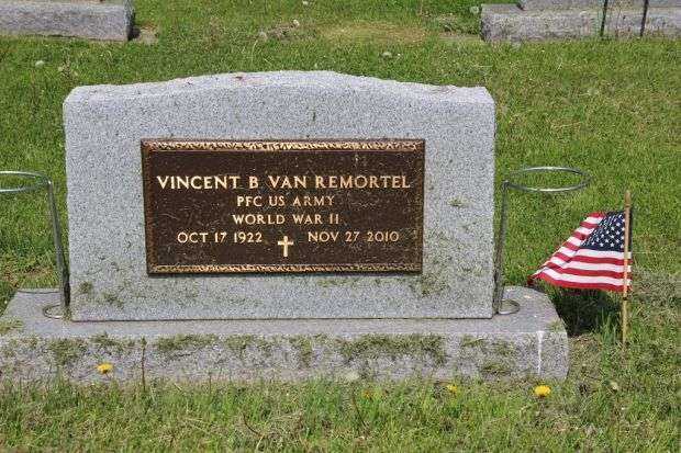VINCENT B VAN REMORTEL MEMORIAL CEMETERY STONE