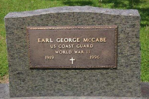 EARL GEORGE MCCABE MEMORIAL CEMETERY STONE