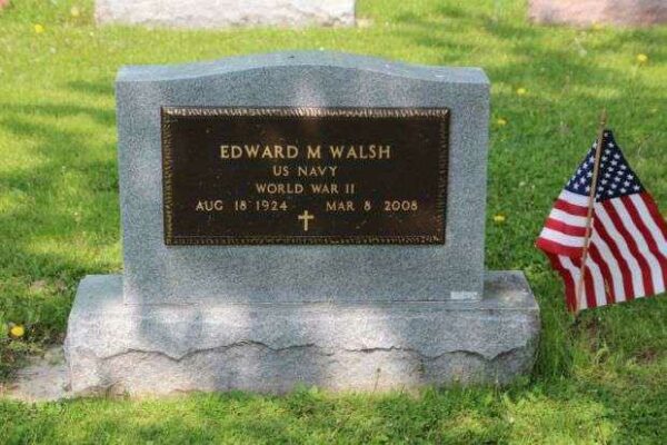 EDWARD M WALSH MEMORIAL CEMETERY STONE