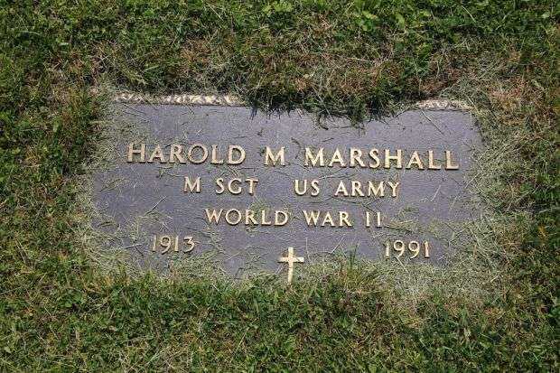 HAROLD M MARSHALL MEMORIAL CEMETERY STONE