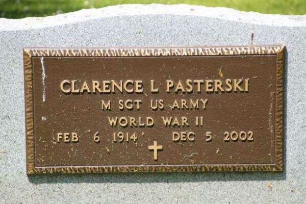 CLARENCE L PASTERSKI MEMORIAL CEMETERY STONE