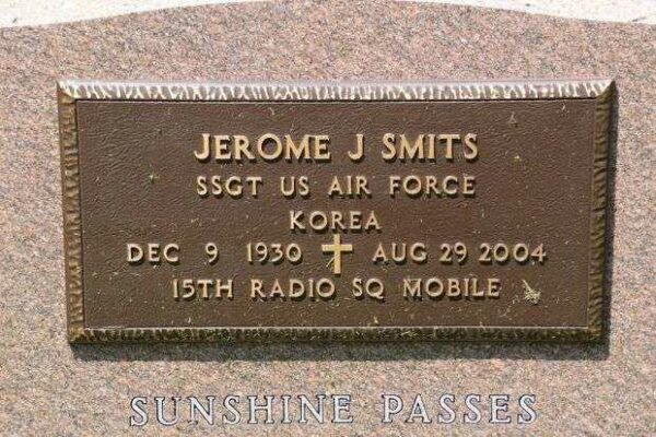 JEROME J SMITS MEMORIAL CEMETERY STONE