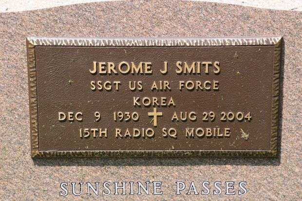 JEROME J SMITS MEMORIAL CEMETERY STONE