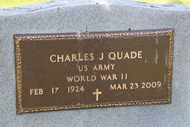 CHARLES J QUADE MEMORIAL CEMETERY STONE