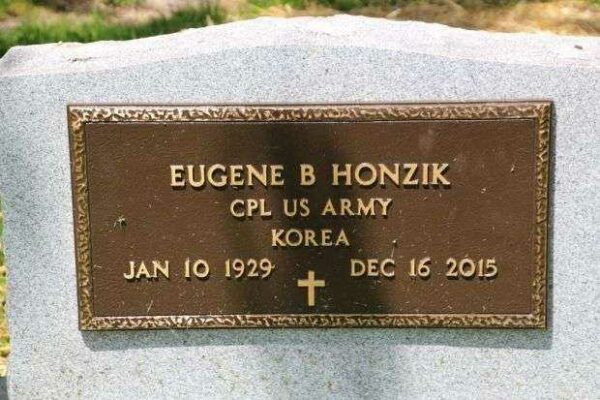 EUGENE B HONZIK MEMORIAL CEMETERY STONE