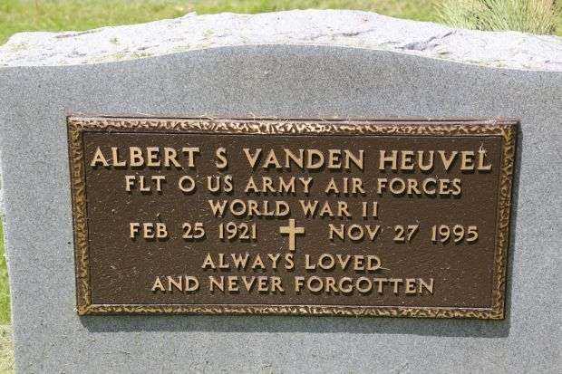 ALBERT S VANDEN HEUVEL MEMORIAL CEMETERY STONE