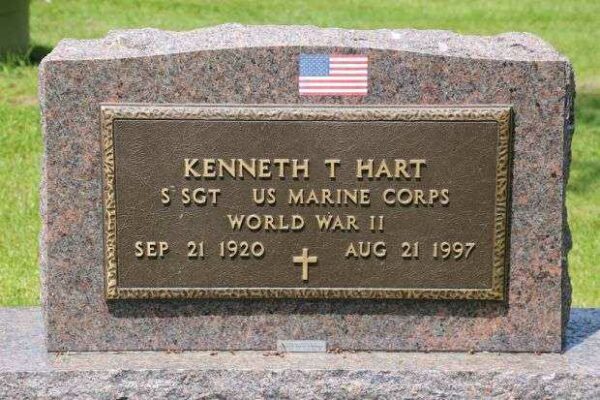 KENNETH T HART MEMORIAL CEMETERY STONE
