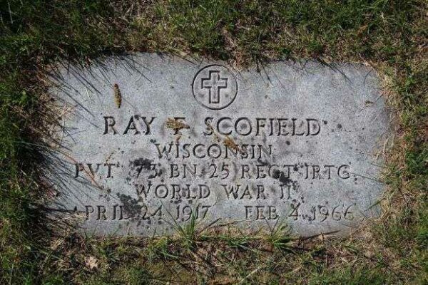 RAY F SCHOFIELD MEMORIAL CEMETERY STONE