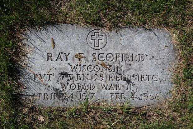 RAY F SCHOFIELD MEMORIAL CEMETERY STONE