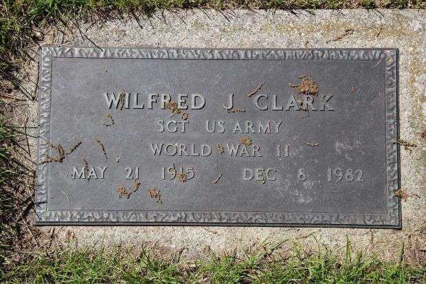 WILFRED J CLARK MEMORIAL CEMETERY STONE