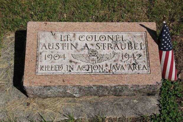 LT. COLONEL AUSTIN A. STRAUBEL MEMORIAL CEMETERY STONE