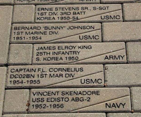 ONEIDA KOREAN WAR VETERANS MEMORIAL PAVERS D
