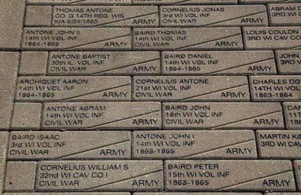 ONEIDA CIVIL WAR VETERANS MEMORIAL PAVERS E
