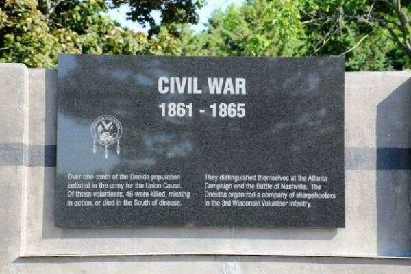 ONEIDA VETERANS MEMORIAL CIVIL WAR PLAQUE