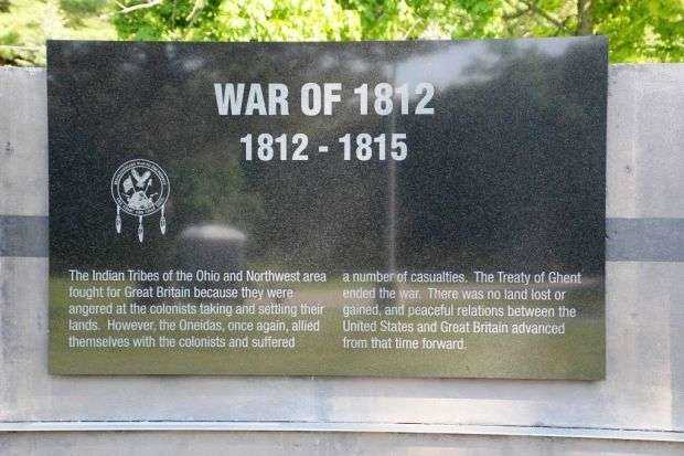 ONEIDA VETERANS MEMORIAL WAR OF 1812 PLAQUE