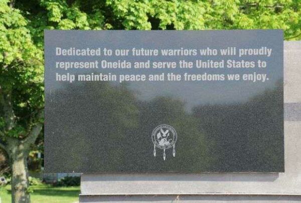 ONEIDA VETERANS MEMORIAL FUTURE WARRIORS PLAQUE