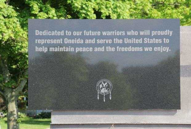 ONEIDA VETERANS MEMORIAL FUTURE WARRIORS PLAQUE