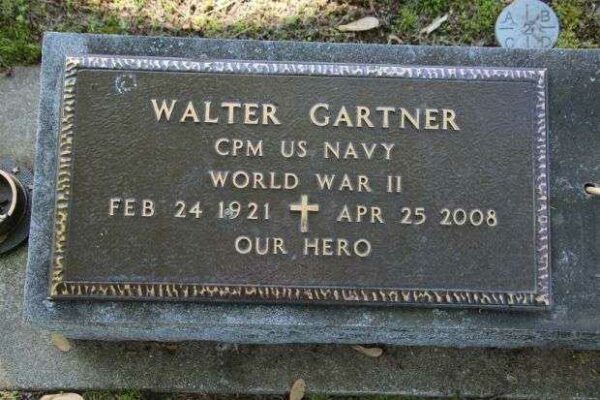 WALTER GARTNER MEMORIAL CEMETERY STONE
