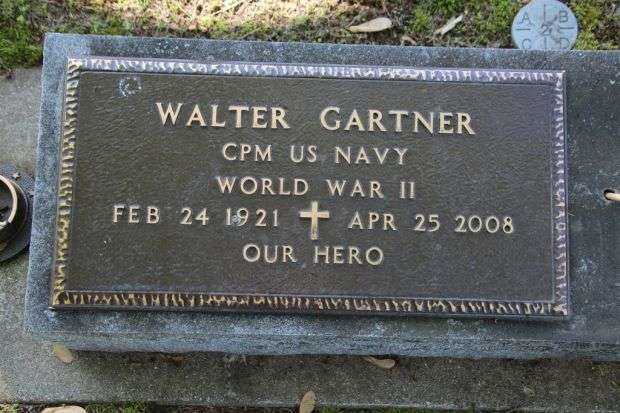 WALTER GARTNER MEMORIAL CEMETERY STONE