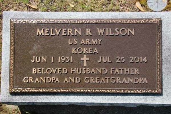 MELVERN R WILSON MEMORIAL CEMETERY STONE